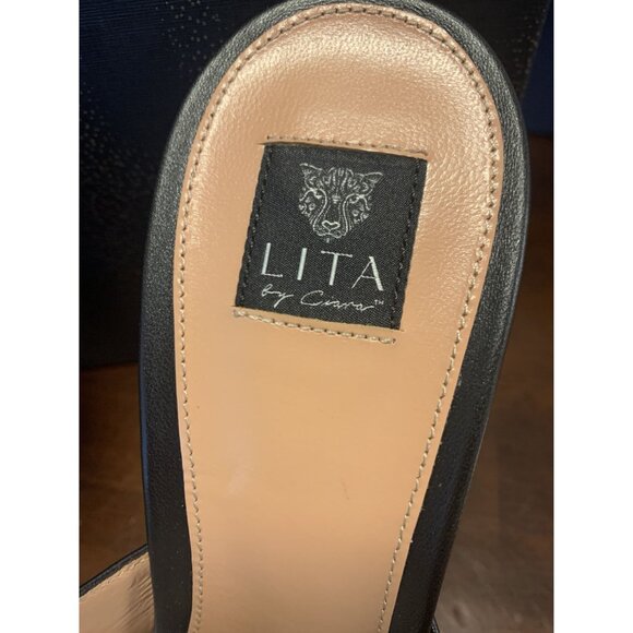 NIB Lita By Ciara / Revolve Solid Square Toe Slid Heels Size 8.5 - Picture 3 of 10